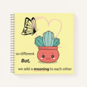 So anders, perfekt zusammen - Niedliche Liebe Notizblock (Vorderseite)