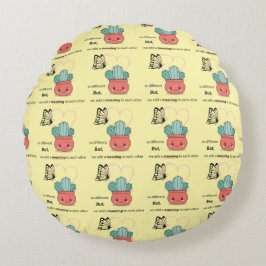 So anders, perfekt zusammen - Niedliche Liebe Rundes Kissen