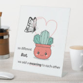 So anders, perfekt zusammen - Niedliche Liebe Sockelschild (In Situ)