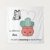 So anders, perfekt zusammen - Niedliche Liebe Wandteppich (Vorderseite)