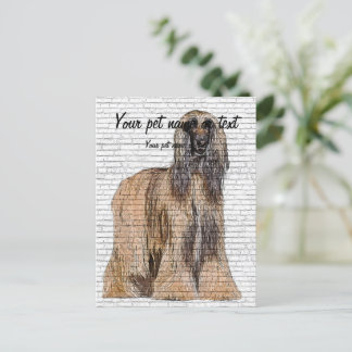 So Beautiful, Afghan Hound Dog Postkarte