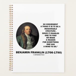 So bequem, ein vernünftiges Wesen zu sein Franklin Planer