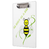 So beschäftigt wie eine Biene Klemmbrett (Links)