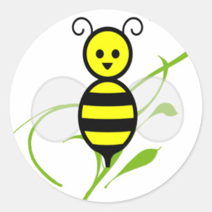 So beschäftigt wie eine Biene Runder Aufkleber