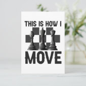 So bewege ich den lustigen Schachspieler Dankeskarte (Stehend Vorderseite)