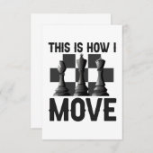 So bewege ich den lustigen Schachspieler Dankeskarte (Vorne/Hinten)