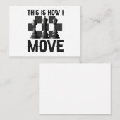 So bewege ich den lustigen Schachspieler Mitteilungskarte (Vorne/Hinten)