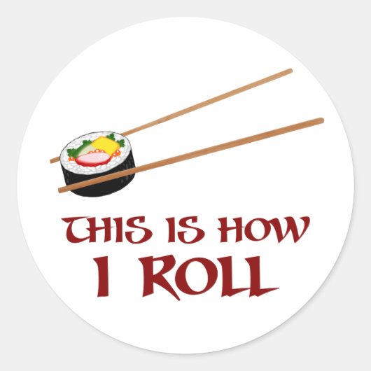 So bin ich Sushi Roll Runder Aufkleber (Vorderseite)