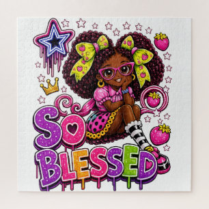 So Blessed™ StarBerry   Süßes Mädchen Erdbeer  Puzzle
