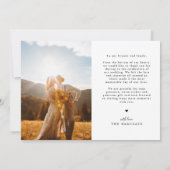 So Blessed Wedding Photo Thank You Card Dankeskarte (Rückseite)