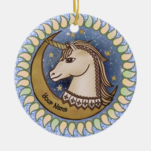 So Brave Unicorn Keramik Ornament (Vorne)