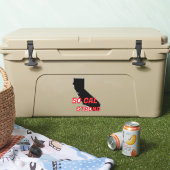 SO CAL STRONG Red Blk CA Kontur Herz Aufkleber (Kühler)