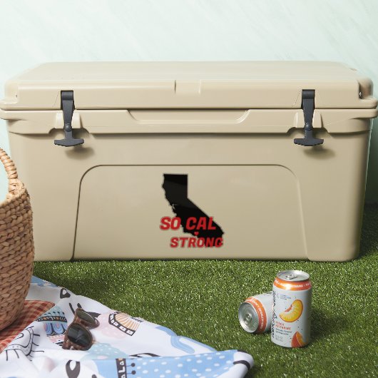 SO CAL STRONG Red Blk CA Solid Heart Aufkleber (Kühler)