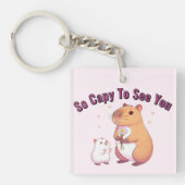 So Capy To See You – Cute Capybara Art Schlüsselanhänger (Vorderseite)