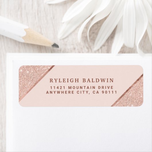 So Chic Rose Gold Rücksendeadresse Label (Insitu)