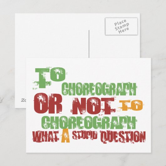 So Choreograph Postkarte (Vorne/Hinten)