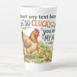 So Clucky Du bist meine Mama Aquarell Henne und Kü Milchtasse