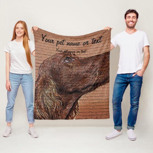 So cool and beautiful, Irish Setter Dog Fleecedecke (Beispiel)