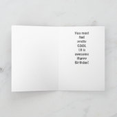 SO "COOL", DASS SIE SICH EINSTELLEN *18* KARTE (Innenseite)