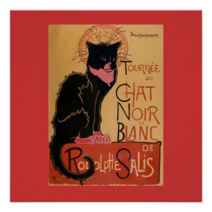 So Cool Le Chat Noir und Blanc Poster
