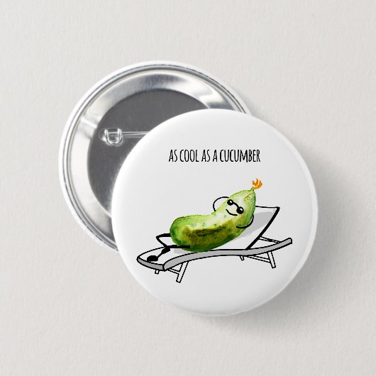 So cool wie ein Gurken-Button Button (Vorne & Hinten)