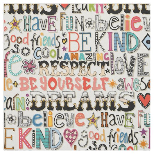 so coole Typografie Stoff (Muster)