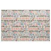 so coole Typografie Stoff (Fat Quarter (45,7 x 55,9 cm))