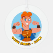 So Cute Hercules Metal Ornament (Rückseite)