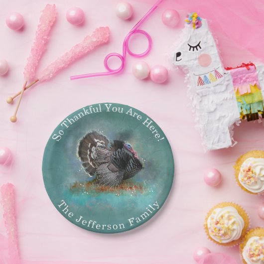 So dankbar Sie sind hier Erntedank Türkei Pappteller (Party)