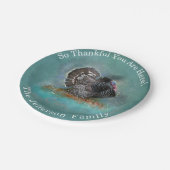 So dankbar Sie sind hier Erntedank Türkei Pappteller (Schrägansicht)