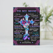 So dankbarer Gott hat dich gewählt, mir die Geburt Dankeskarte (Stehend Vorderseite)