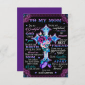 So dankbarer Gott hat dich gewählt, mir die Geburt Dankeskarte (Vorne/Hinten)