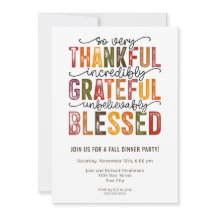 So dankbares Herbstessen Party