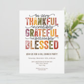 So dankbares Herbstessen Party Einladung (Stehend Vorderseite)