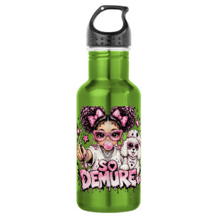 So Demure™ Pink Glam Girl Bubblegum Skinny Tumbler Edelstahlflasche
