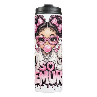 So Demure™ Pink Glam Girl Bubblegum Skinny Tumbler Thermosbecher