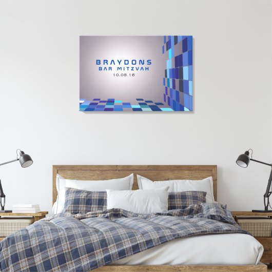 SO DIGITAL Bar Bat Mitzvah Sign in Board Leinwanddruck (Insitu (Schlafzimmer))