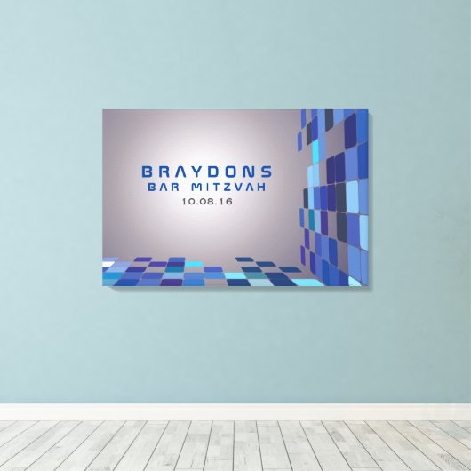 SO DIGITAL Bar Bat Mitzvah Sign in Board Leinwanddruck (Insitu (Holzboden))