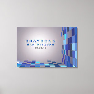 SO DIGITAL Bar Bat Mitzvah Sign in Board Leinwanddruck
