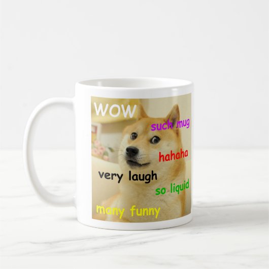 So Doge Meme Much Dog Funny Mug Kaffeetasse (Links)