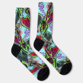 So durchnässtes Graffiti-Plakat Socken (Rechts)