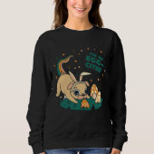 So Egg-Cited Funny Easter Pun Dog Pug Graphic Sweatshirt (Vorderseite)