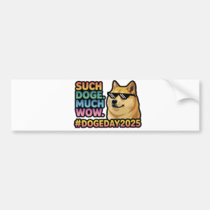 So ein Doge viel Wow Autoaufkleber-Funny Doge Meme Autoaufkleber