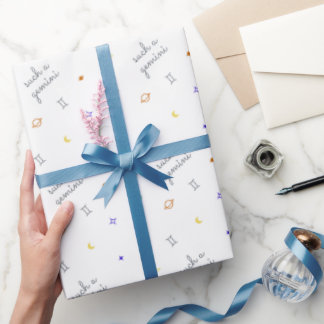 So ein Gemini (Retro-Farben) Geschenkpapier