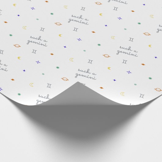 So ein Gemini (Retro-Farben) Geschenkpapier (Ecke)