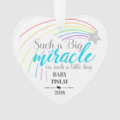 So ein großes Wunder in so einem kleinen Jungen Ornament (Vorderseite)