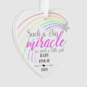 So ein großes Wunder in so einem kleinen Mädchen-O Ornament (Vorderseite)