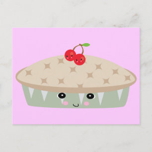 so ein kawaii Kirschkuchen Postkarte