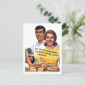 "So eine glückliche Frau!" Postkarte (Stehend Vorderseite)