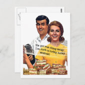 "So eine glückliche Frau!" Postkarte (Vorne/Hinten)